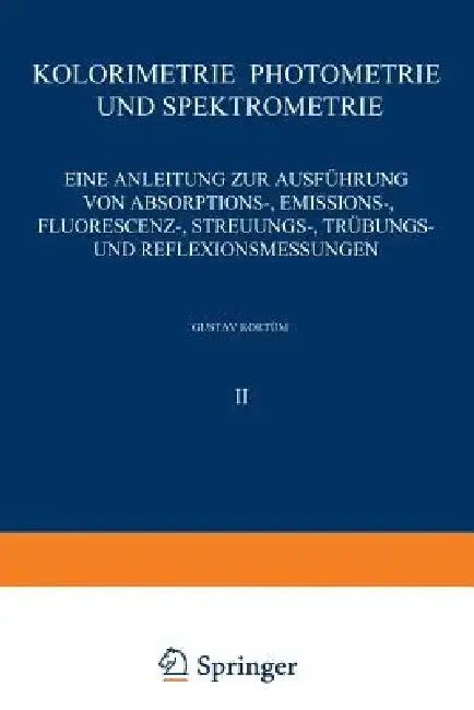 Cover of Kolorimetrie - Photometrie Und Spektrometrie