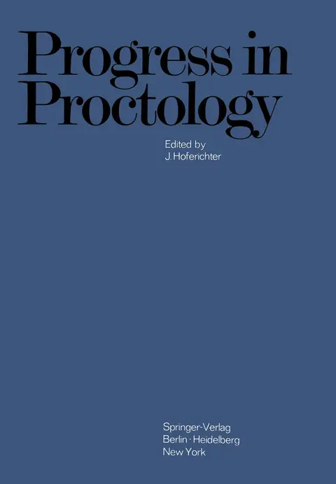 Cover of Progress in Proctology