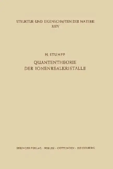Cover of Quantentheorie Der Ionenrealkristalle