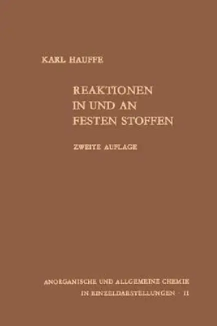 Cover of Reaktionen in Und an Festen Stoffen