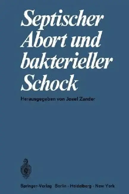 Cover of Septischer Abort Und Bakterieller Schock