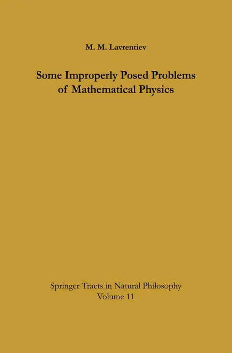Cover of Some Improperly Posed Problems of Mathematical Physics