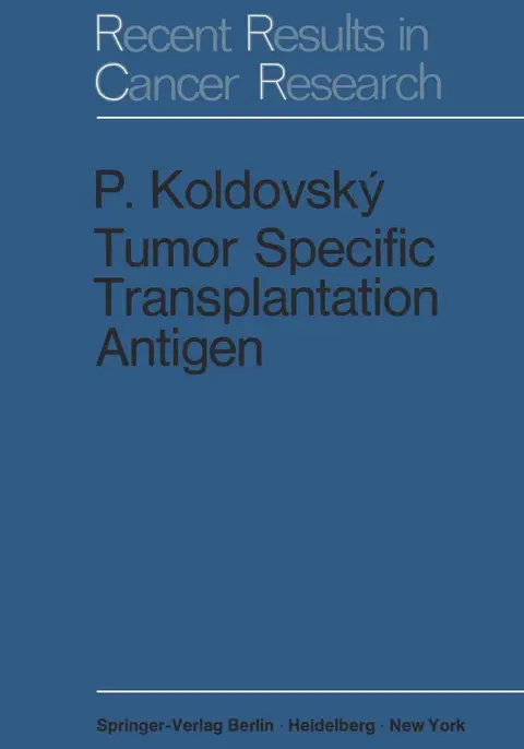 Cover of Tumor Specific Transplantation Antigen