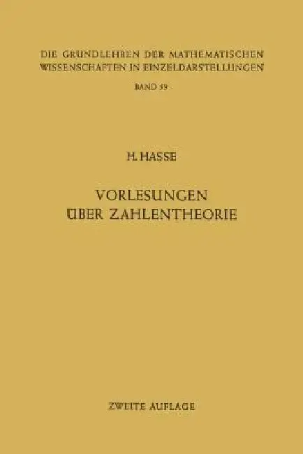 Cover of Vorlesungen Über Zahlentheorie