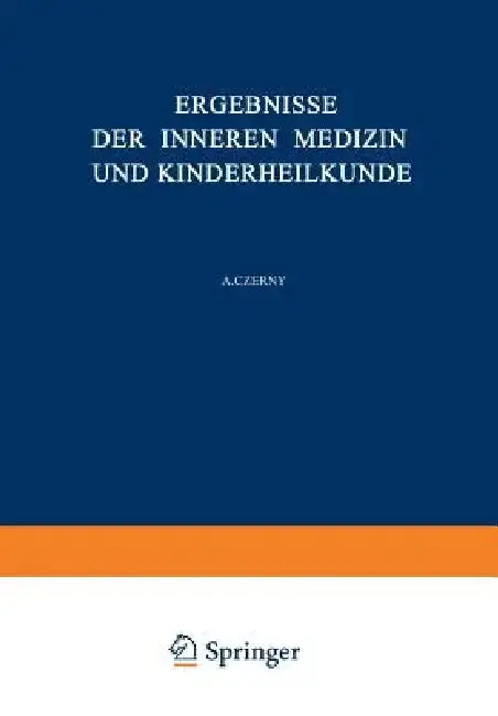 Cover of Ergebnisse Der Inneren Medizin Und Kinderheilkunde
