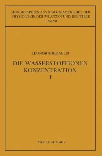 Cover of Die Wasserstoffionenkonzentration