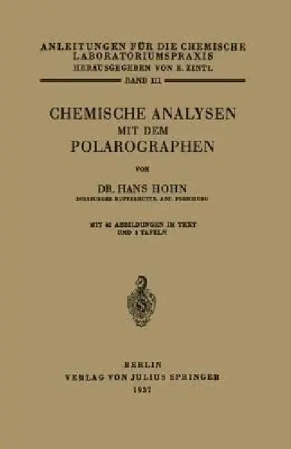 Cover of Chemische Analysen Mit Dem Polarographen