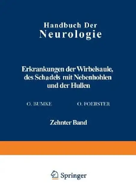 Cover of Erkrankungen Der Wirbelsäule Des Schädels Mit Nebenhöhlen Und Der Hüllen