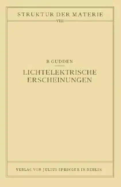 Cover of Lichtelektrische Erscheinungen