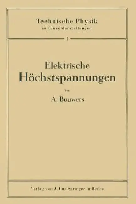 Cover of Elektrische Höchstspannungen