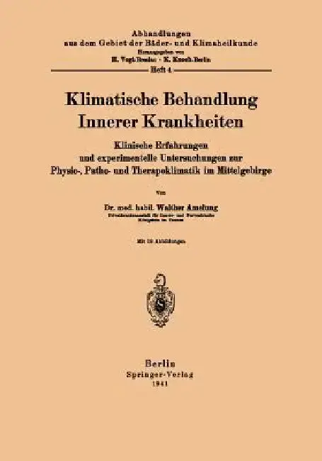 Cover of Klimatische Behandlung Innerer Krankheiten