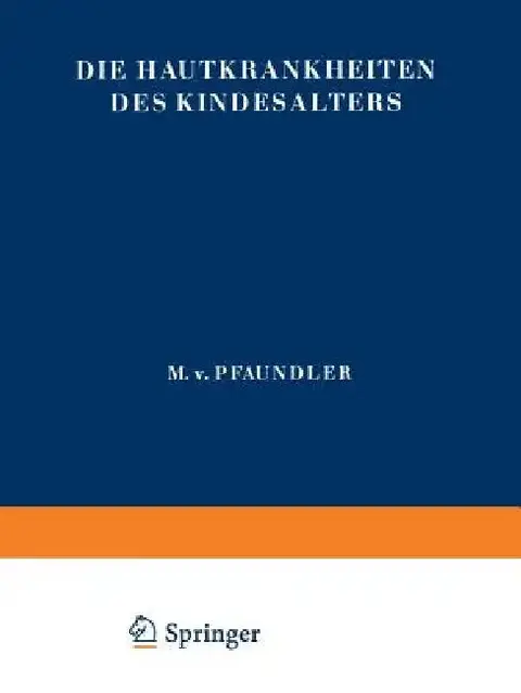 Cover of Die Hautkrankheiten Des Kindesalters