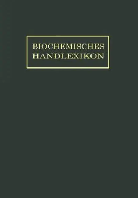 Cover of Biochemisches Handlexikon