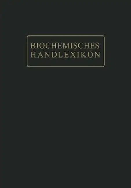 Cover of Biochemisches Handlexikon
