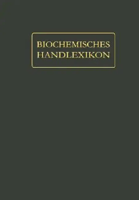 Cover of Biochemisches Handlexikon