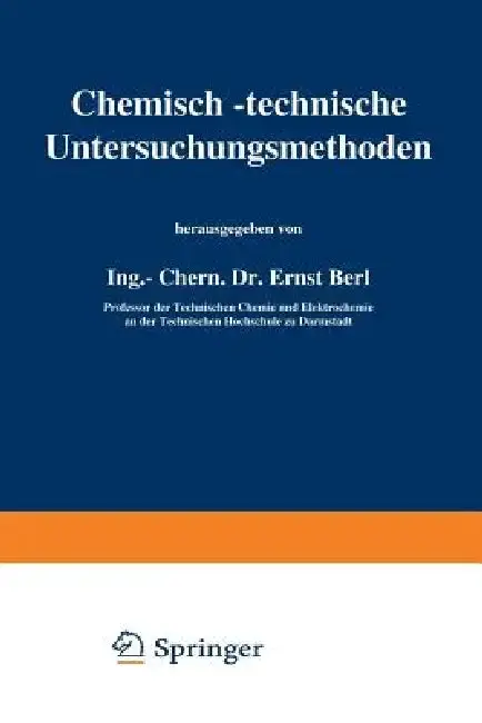 Cover of Chemisch-Technische Untersuchungsmethoden