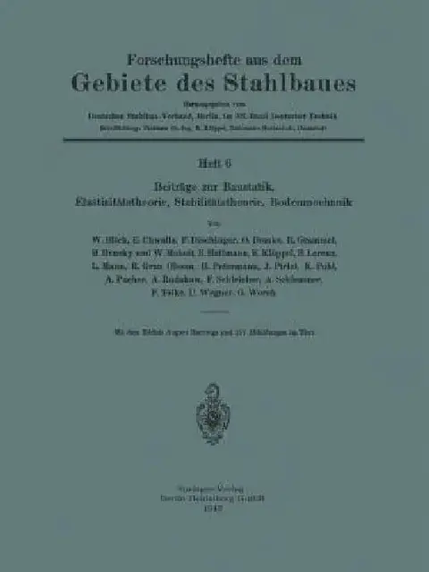 Cover of Beiträge Zur Baustatik, Elastizitätstheorie, Stabilitätstheorie, Bodenmechanik