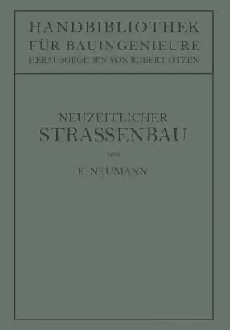 Cover of Der Neuzeitliche Straßenbau