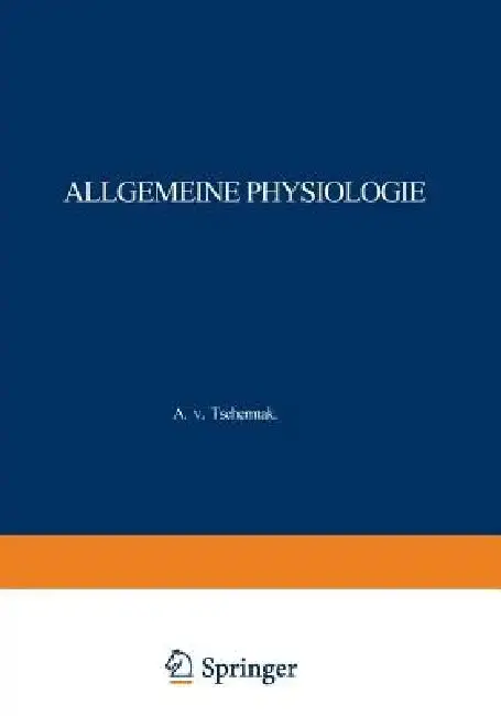 Cover of Allgemeine Physiologie