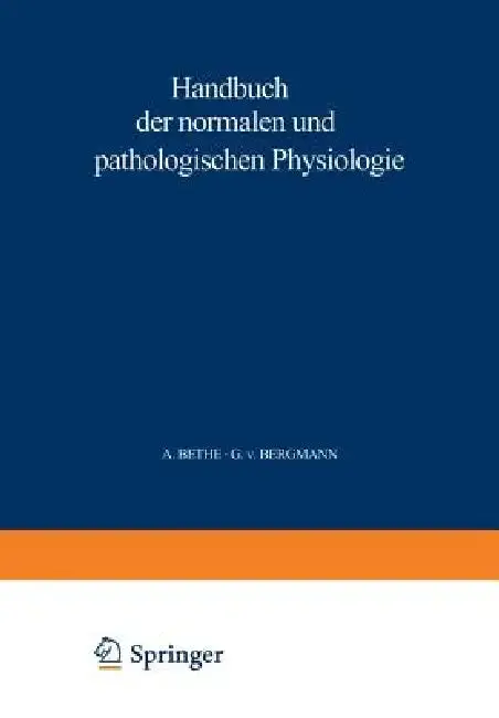 Cover of Handbuch Der Normalen Und Pathologischen Physiologie