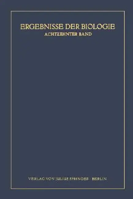 Cover of Ergebnisse Der Biologie