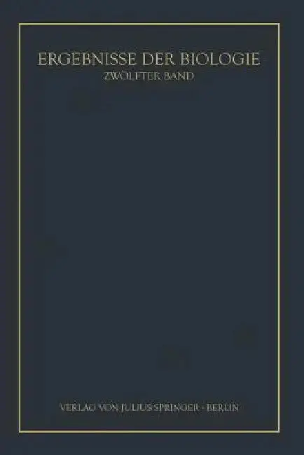 Cover of Ergebnisse Der Biologie