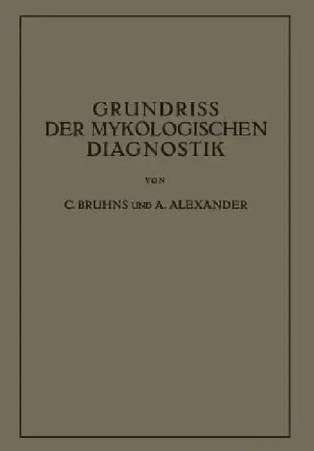 Cover of Grundriss Der Mykologischen Diagnostik