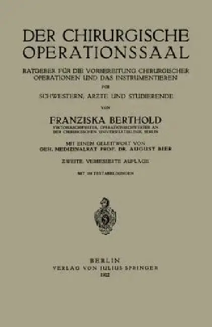 Cover of Der Chirurgische Operationssaal