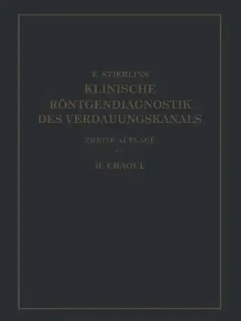 Cover of Klinische Röntgendiagnostik Des Verdauungskanals