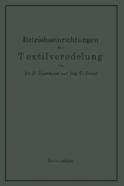 Cover of Betriebseinrichtungen Der Textilveredelung