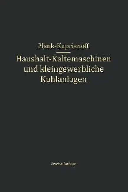 Cover of Haushalt-Kältemaschinen Und Kleingewerbliche Kühlanlagen