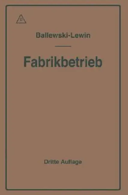 Cover of Der Fabrikbetrieb