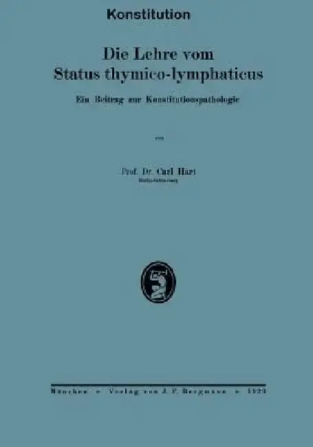 Cover of Die Lehre Vom Status Thymico-Lymphaticus