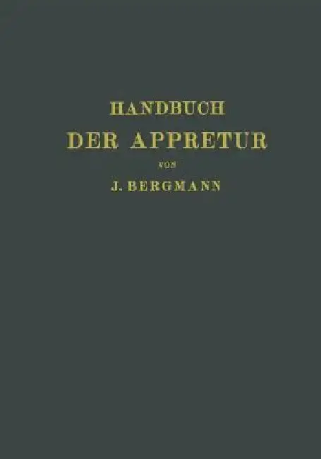 Cover of Handbuch Der Appretur