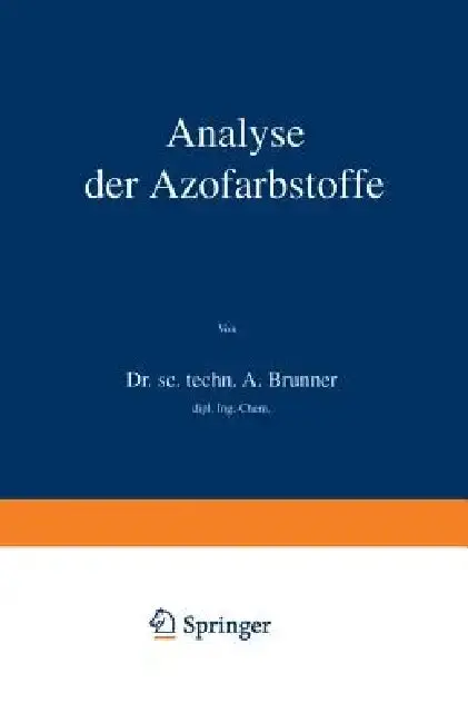Cover of Analyse Der Azofarbstoffe