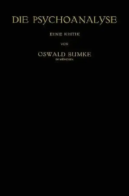 Cover of Die Psychoanalyse