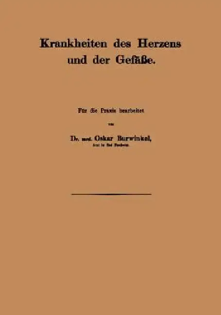 Cover of Krankheiten Des Herzens Und Der Gefäβe