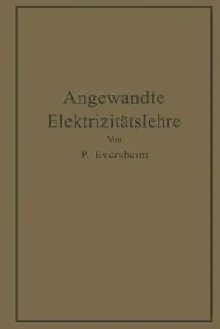 Cover of Angewandte Elektrizitätslehre