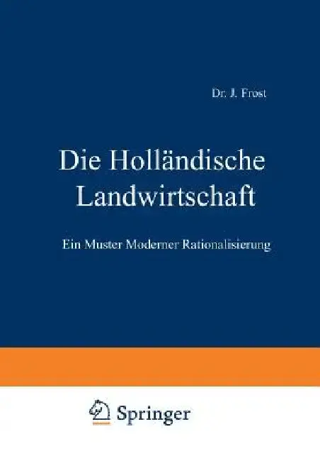 Cover of Die Holländische Landwirtschaft