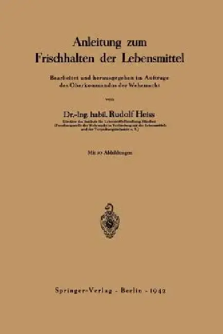 Cover of Anleitung Zum Frischhalten Der Lebensmittel