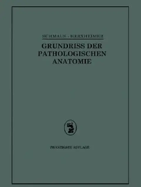 Cover of Grundriss Der Pathologischen Anatomie