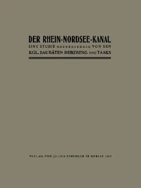 Cover of Der Rhein-Nordsee-Kanal