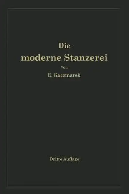 Cover of Die Moderne Stanzerei