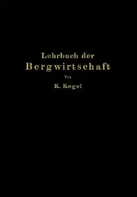 Cover of Lehrbuch Der Bergwirtschaft