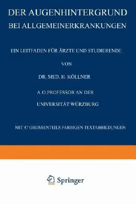 Cover of Der Augenhintergrund Bei Allgemeinerkrankungen