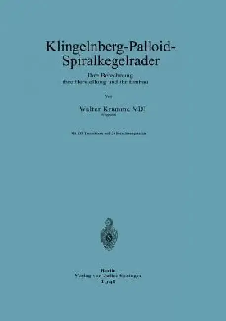 Cover of Klingelnberg-Palloid-Spiralkegelräder