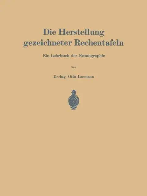 Cover of Die Herstellung Gezeichneter Rechentafeln