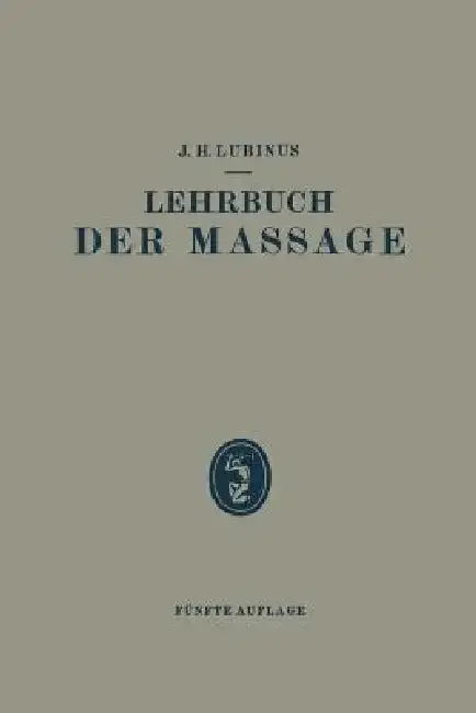 Cover of Lehrbuch Der Massage