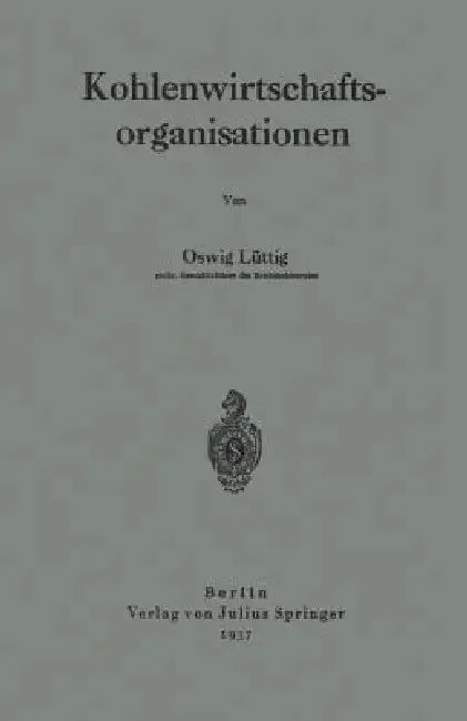 Cover of Kohlenwirtschaftsorganisationen