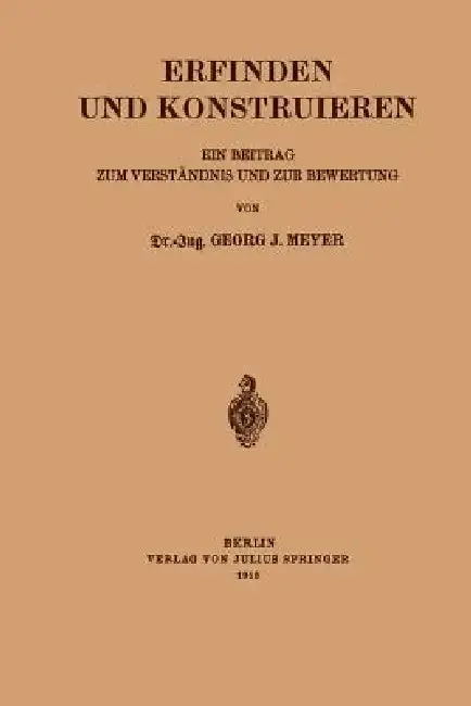 Cover of Erfinden Und Konstruieren